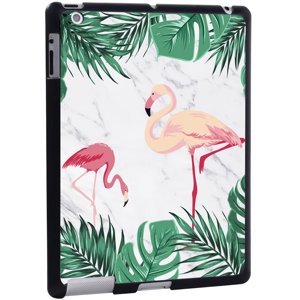 Anti-fall Shockproof Hard Shell Plastic Tablet Case for Apple IPad 2/3/4 9.7 Inch with Different Flamingo Patterns and Colors