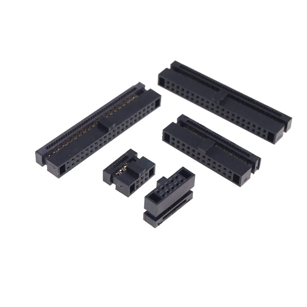 5 Pcs IDC Receptacle 1.27 MM Pitch 6 8 10 12 14 16 18 20 24 26 30 34 40 44 50 60 68 80 Pin Female Header Socket Cable Connector