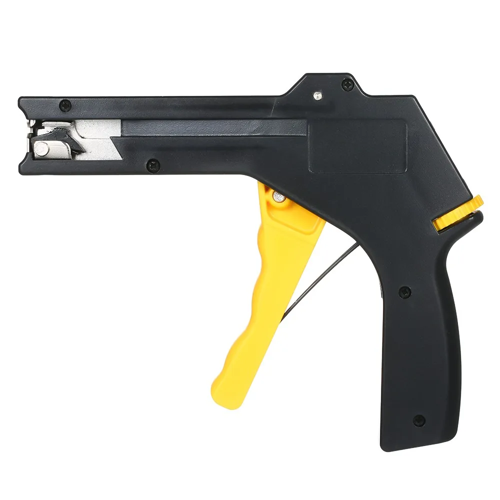 2 in 1 Cable Tie Gun 2.4-4.8mm Adjustable Fastening Cutting Cable Zip Tie Tool for Plastic Nylon Cable Tie Tool Tying Gun Pliers