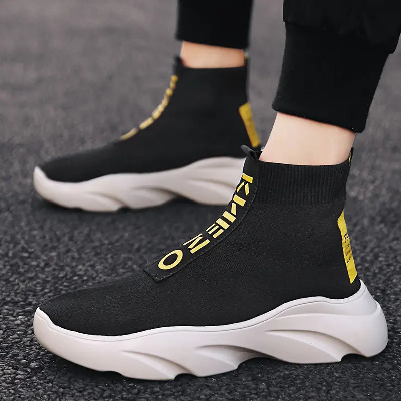 2023 New stretch socks high tops men's hip-hop fashion casual plank sports Fashion shoes Korean version