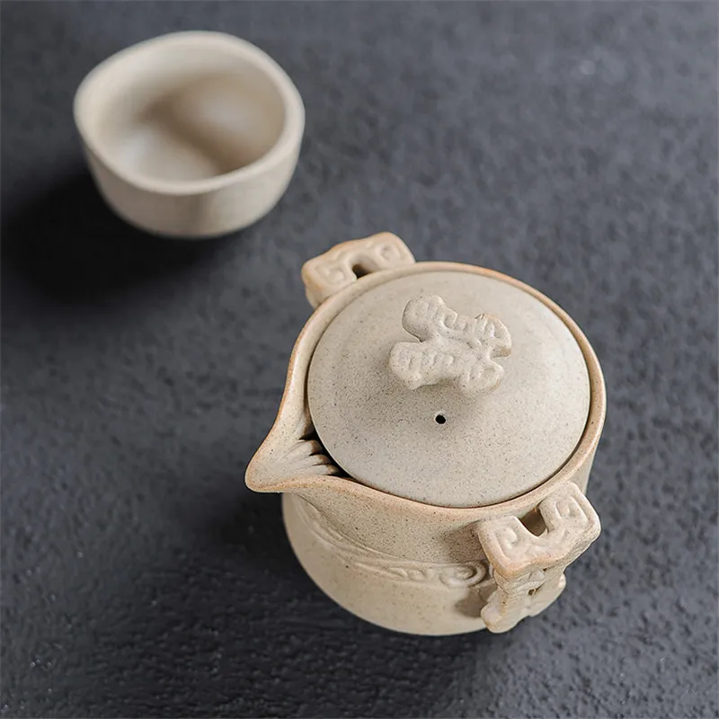 Portable Ceramic Teaware Sets para Kung Tea, China Bule com Copo, Chaleira de Água de Viagem, Home Office Drinkware, Gaiwan