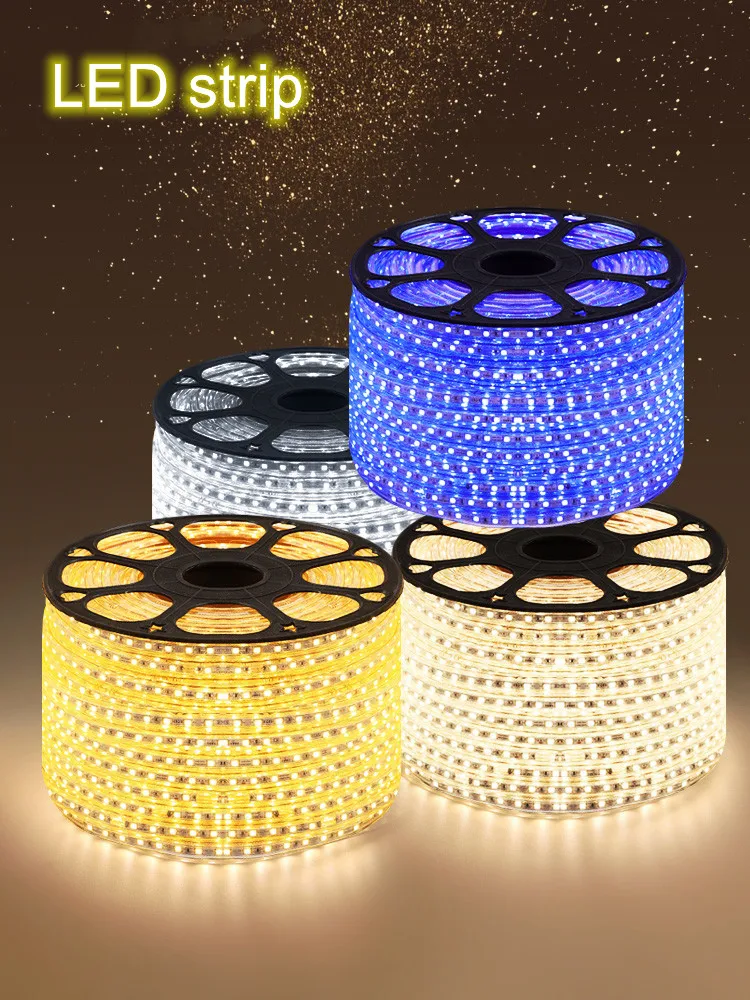 

LED Lamp Three-colors Color-changing Living Room Ceiling Decorative Line lamp outdoor ultra-bright waterproof soft light strip