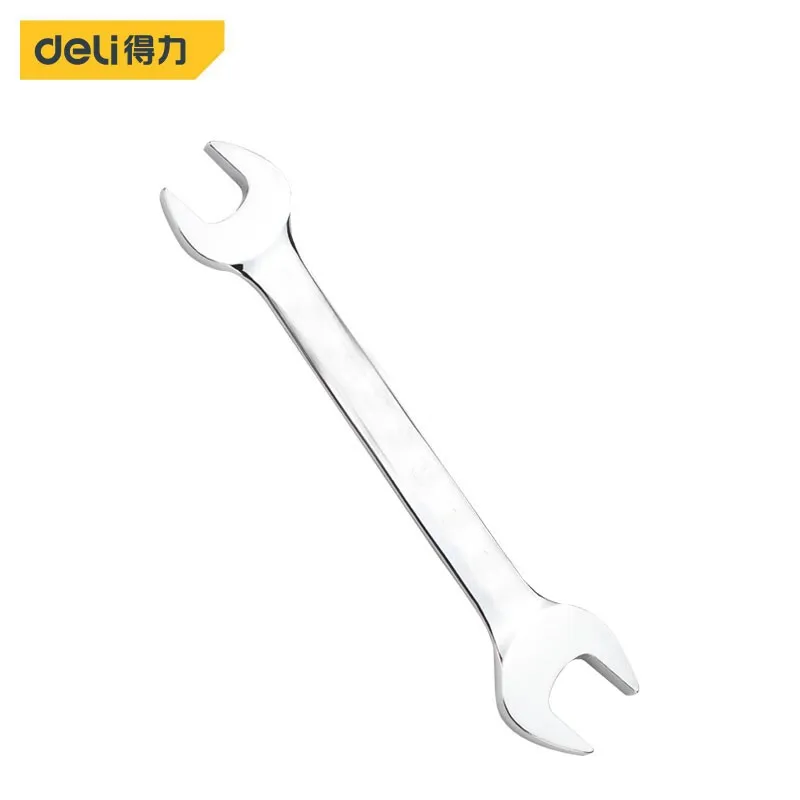 Deli Mirror Double Open Wrench 5.5x7mm Thickened Double Head Rigid Hand Double Open Wrench Hardware Tools Auto Repair