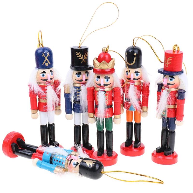 12 centimetri Schiaccianoci Puppet Ornamenti Di Natale Decorazione Desktop di Cartoni Animati Disegno Noci Soldati Banda Bambole Schiaccianoci Miniature