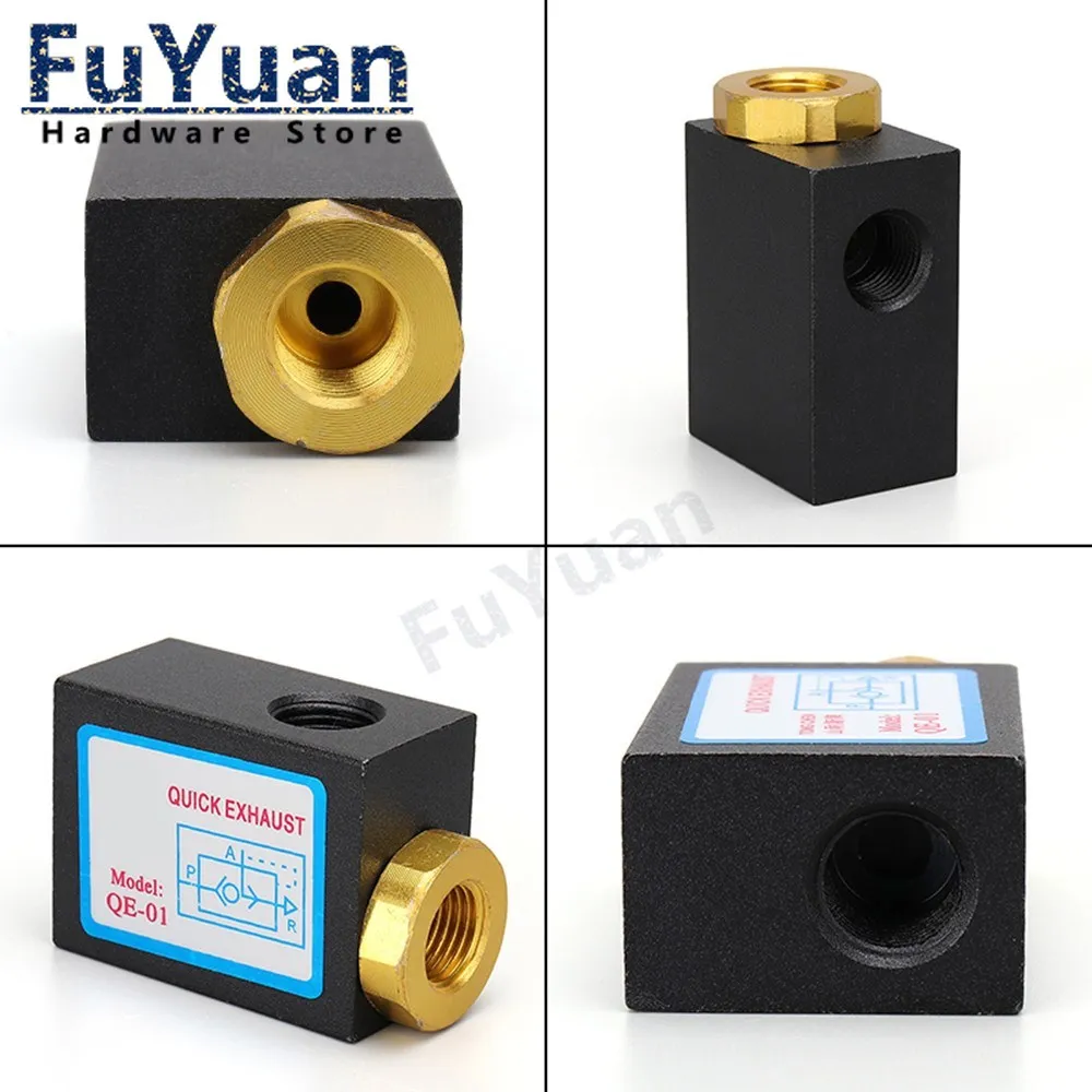 1PCS Pneumatic Quick Exhaust Air control Valves QE-01 QE-02 QE-03 QE-04 1/8