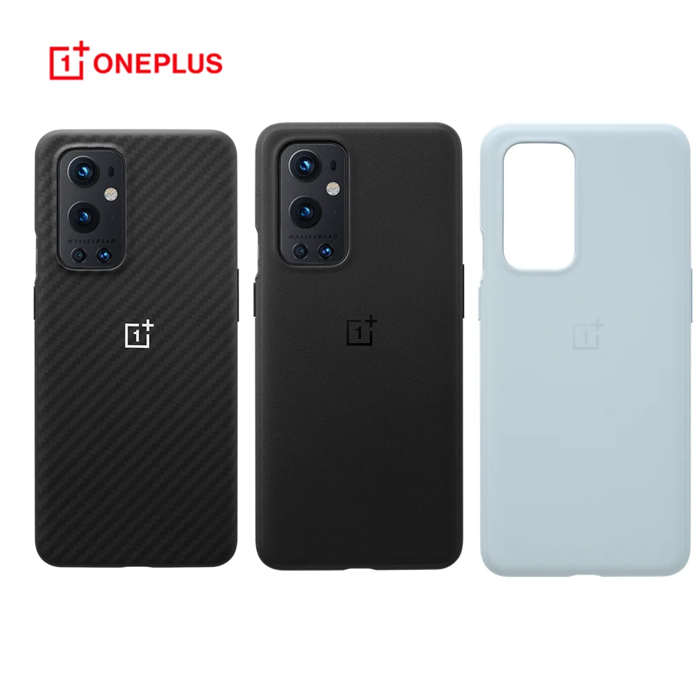 Original 100% Oneplus 9 Pro 8T Case official Stock Sandstone bumper Karbon Protection Back Cover