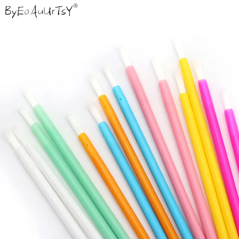 Brosse à lèvres jetable, pinceaux de maquillage pour cils, Extension de cils, applicateur de Mascara, baguettes de rouge à lèvres, outil de beauté cosmétique, 50 pièces
