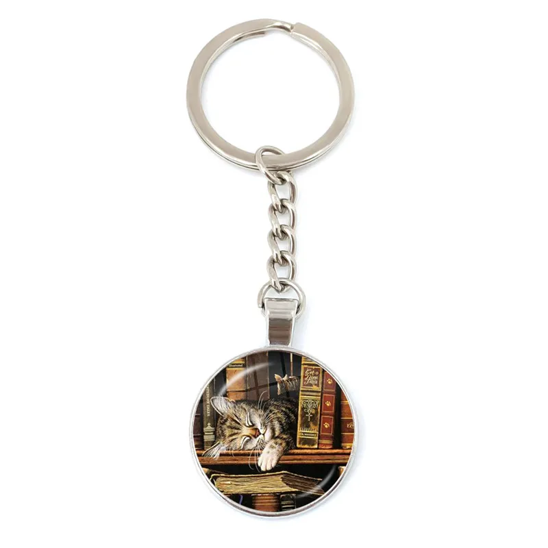 2021 Nostalgic Books Photo Keychain Books Lovers Key Ring Jewelry Librarian Gift Writer Student Teacher Book Nerd Memorial Gift