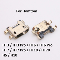 2pcs For HOMTOM HT3 HT7 PRO MTK6580 Mini Micro USB Chargering Port Socket Power Connector Replacement Main Motherboard Jack Dock
