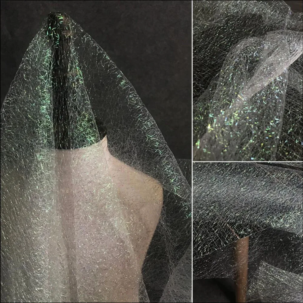 Tulle Malachite green Glitter Veil fabric Topper Tutu Prom Bow  Tulle DIY Wedding Birthday Decoration Mesh fabric Sewing Cloth