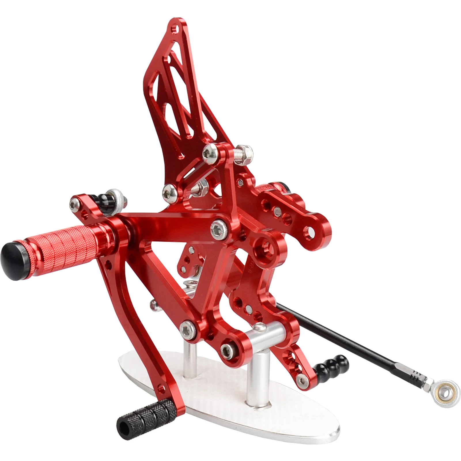 CNC Racing Rearset Adjustable Rear Sets Foot pegs For Kawasaki NINJA ZX6R 1998-2002 ZX9R 1999-2003 ZZR600 2005-2008 RED