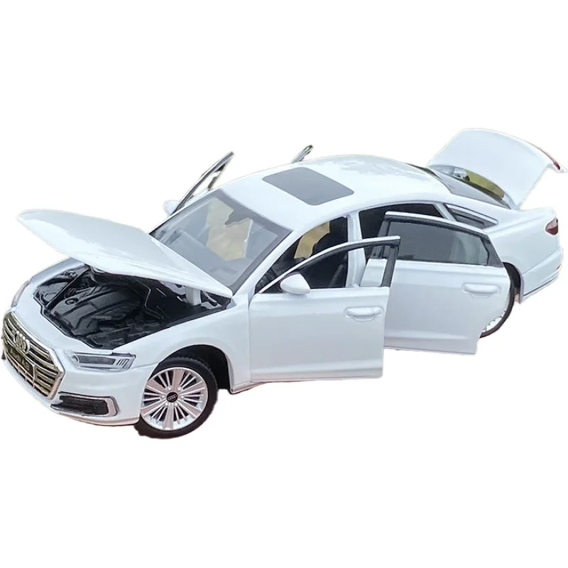 New 1:32 Audi A8 Alloy Diecast Car Model With Sound Light Collection Gift Toys For Children