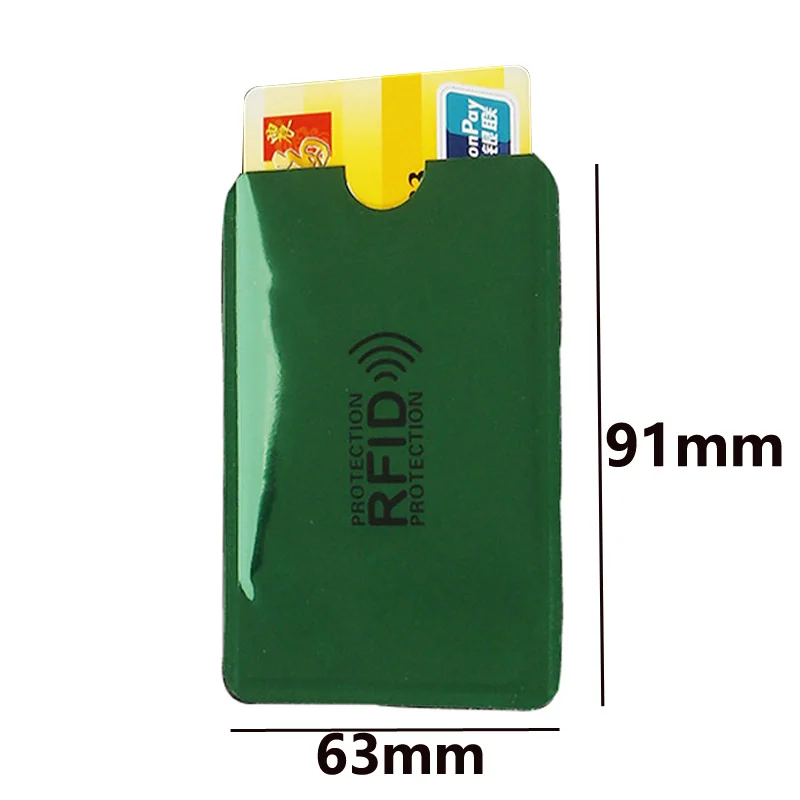 2/5pcs Aluminium Anti Rfid Wallet Blocking Reader Lock Bank Card Holder Id Bank Card Case Metal Credit NFC Holder 6.3*9.1cm