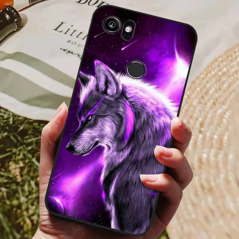 For Google Pixel 2 XL Case Soft Silicone TPU Cool Wolf Painted Phone Back Cover For Google Pixel2 Pixel 2 XL 2XL Case Coque