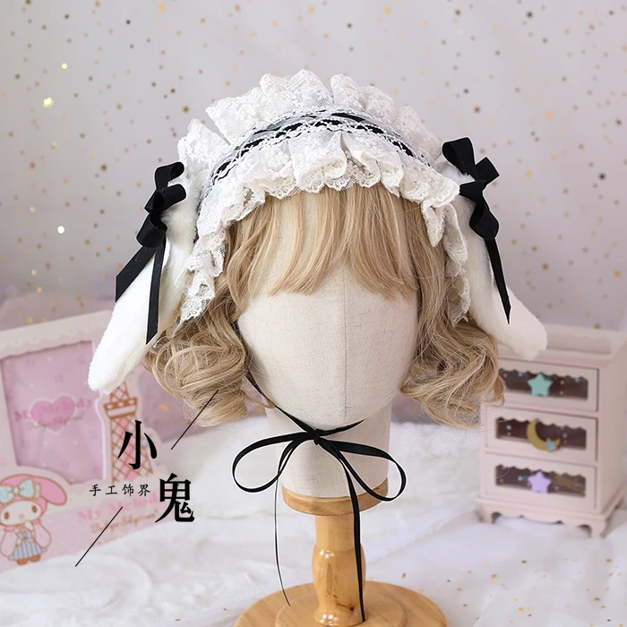 Bow-tie lolita hair orita hair accessories lolita soft girl cute KC rabbit ears detachable