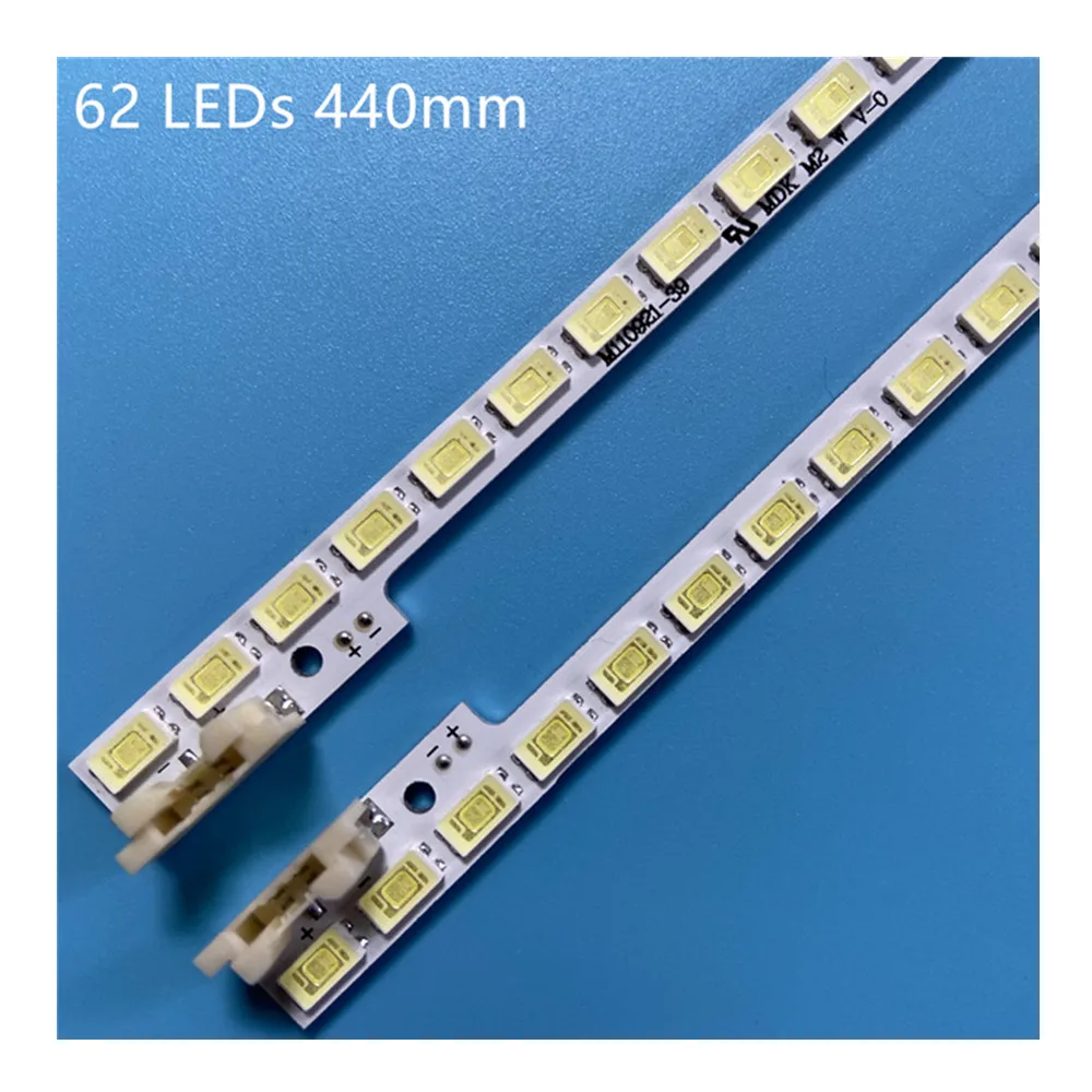 New kit 2pcs 440mm 62LED LED strip for UA40D5000PR LTJ400HM03 BN64-01639A 2011SVS40-FHD-5K6K-Right LEFT 2011SVS40 56K H1 1CH PV