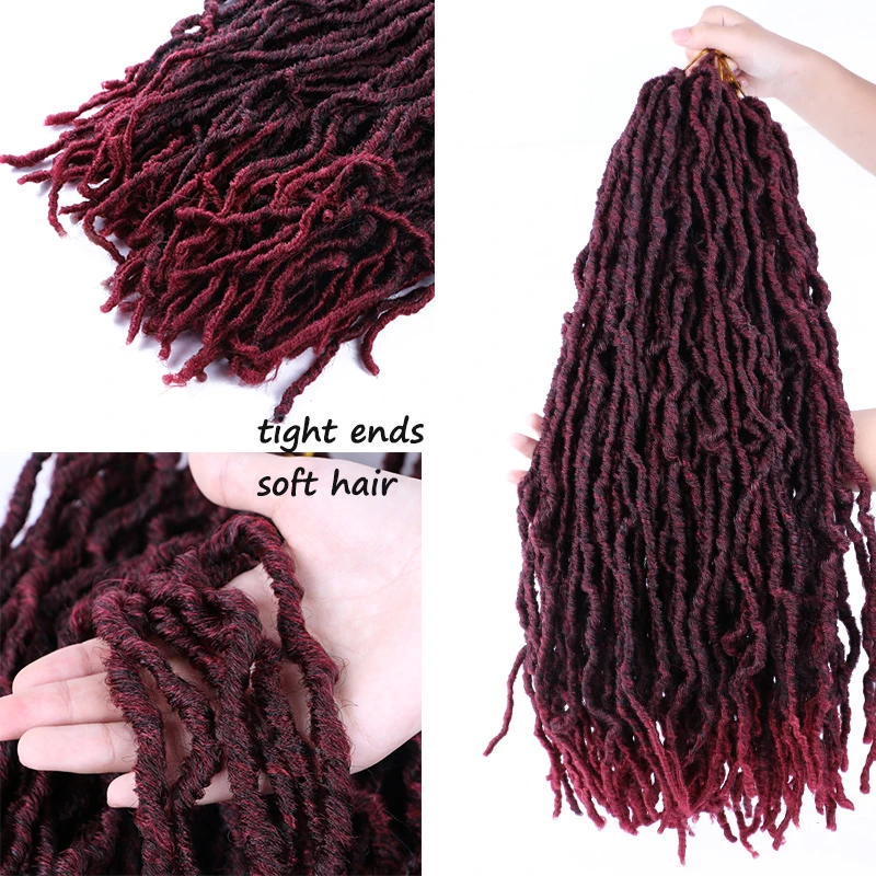 كامل ستار الشعر الاصطناعية نو لوكس آلهة فو لوكس بوبي بوس الكروشيه الضفائر المرأة الأفريقية الأسود أومبير جمع 2X فوضوي مجعد #3