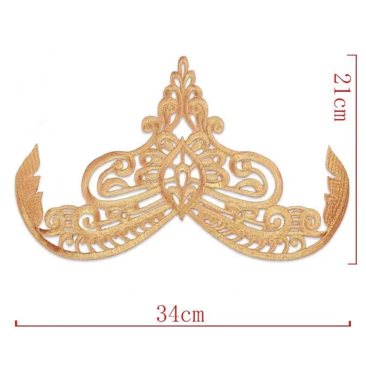 Multi-style clothing embroidery lace trim gold silver stage performance clothing diy applique appliqué fabric accessories