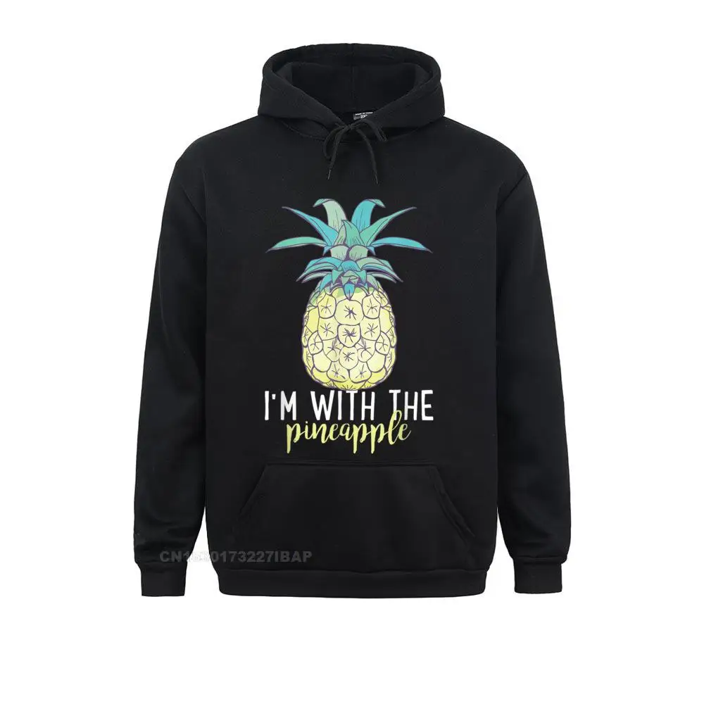 I'm With The Pineapple Funny Halloween Costume Matching Hooded Pullover Design Hoodies For Men Discount Crazy