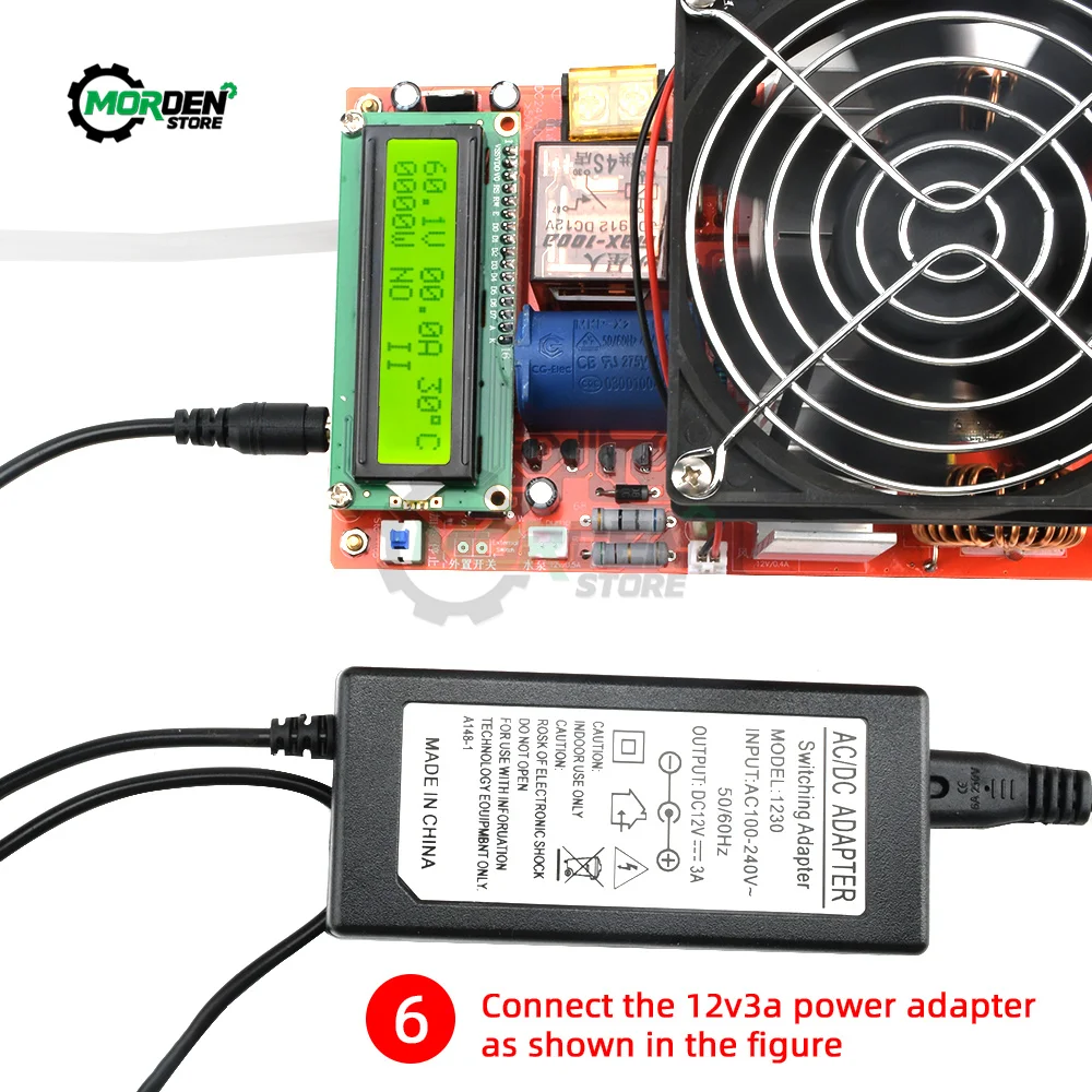 ZVS 2000W Electric Melt Metal Induction Heater Module Temperature Protection Generator High Voltage Board With Coil Driver Tool