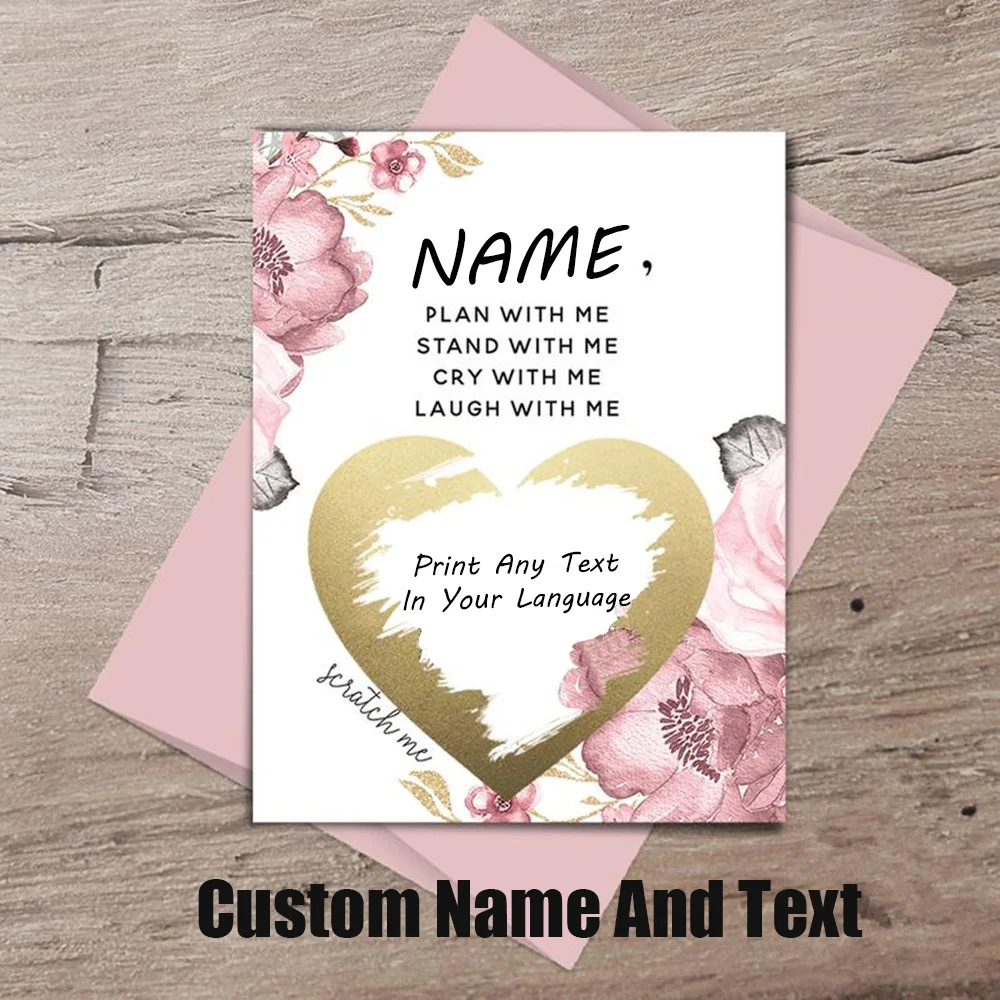 

Print any language Wedding Proposal Scratch Card Pink,Bridesmaid Card Floral Burgundy Bridesmaid Card,Scratch off Card,Wedding