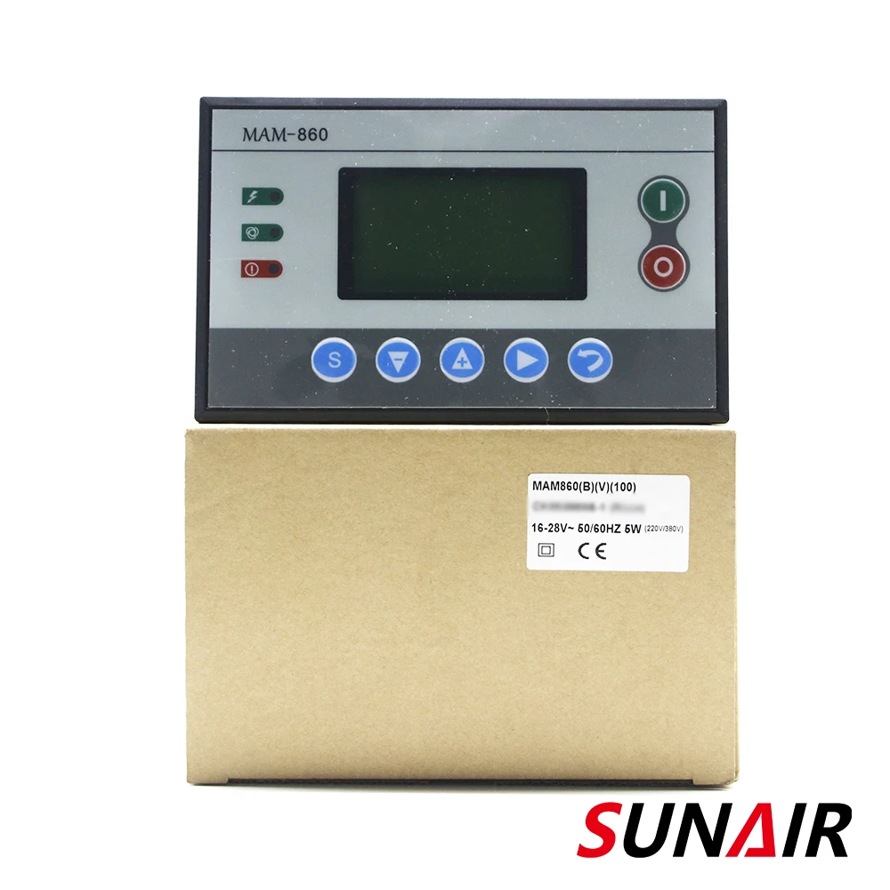 PLC MAM860 200A แผงควบคุมจอแสดงผลชุดสกรูเครื่องอัดอากาศ