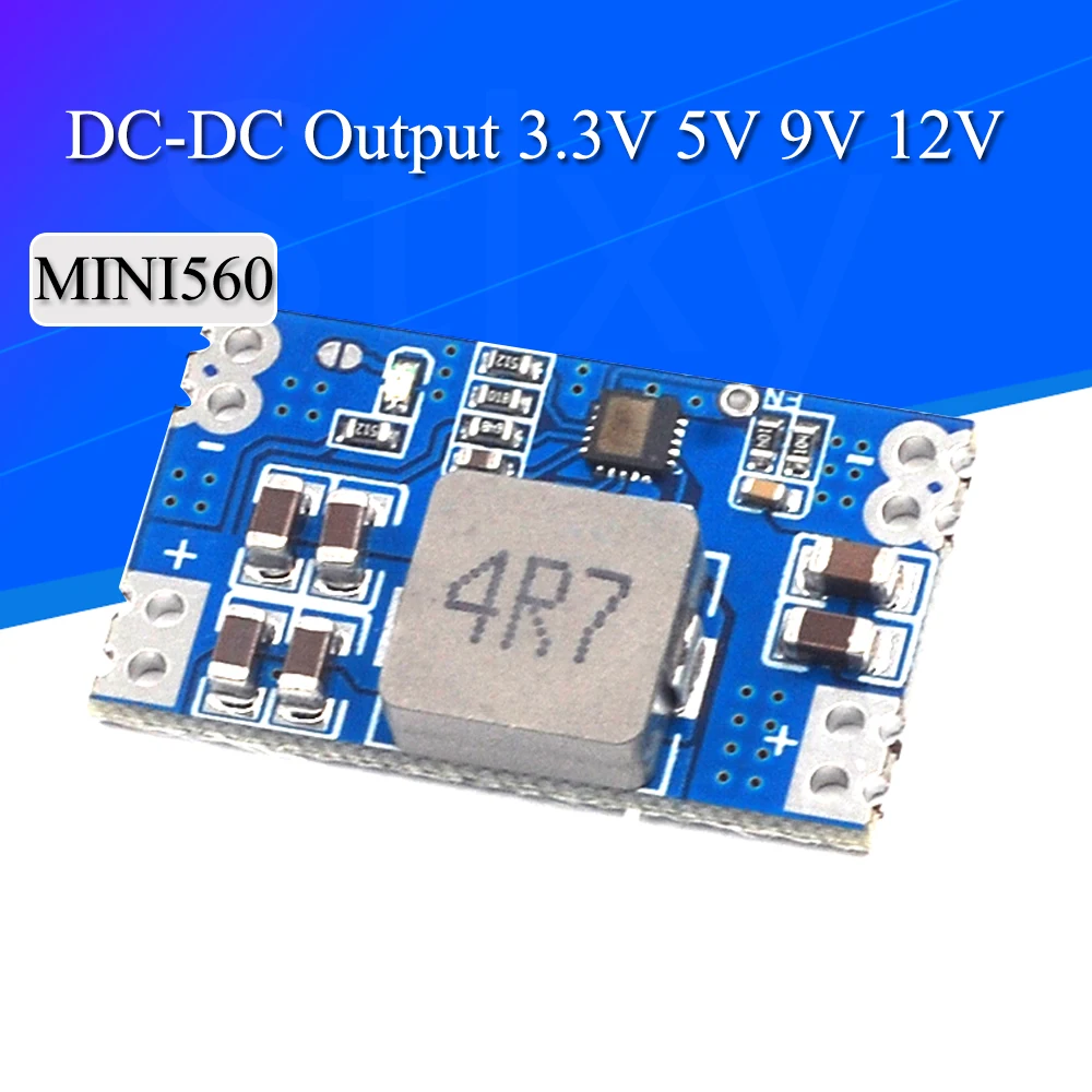 Stlxy 5A DC-DC MINI560 Stabilizowany moduł zasilania obniżającego napięcie Wyjście 3,3 5 V 9 V 12 V
