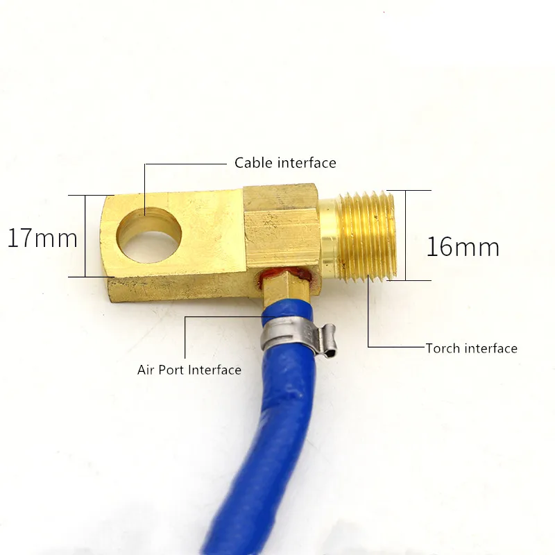 Water-cooled Welding Gun Adapter Argon Arc Welder All Copper Gas-electric Separation Joint M16