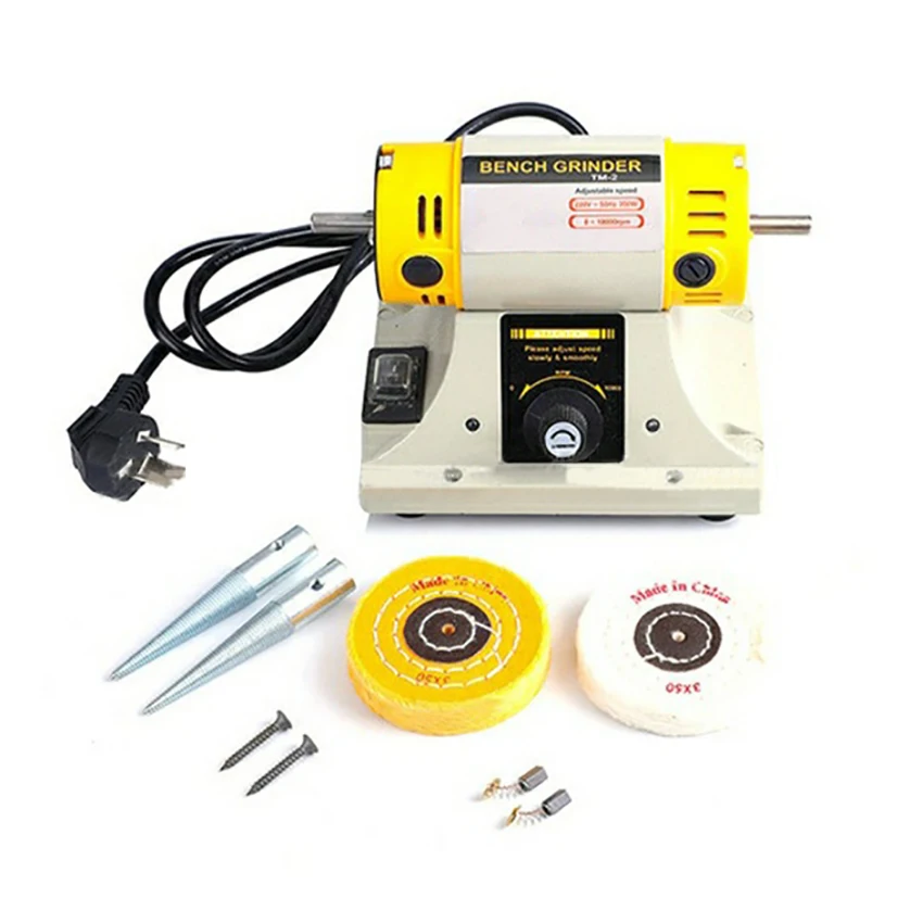 

200W Lathe Polisher For DIY Woodworking Jade Jewelry Dental polishing Bench Lathe Machine Motor Grinding Machine 220V/110V