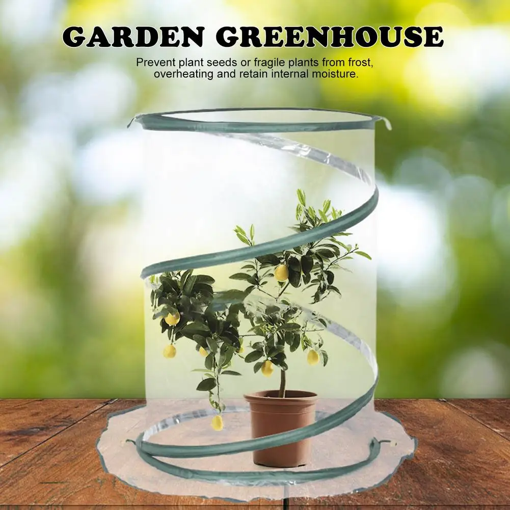 Garden Greenhouse Portable Folding Mini Transparent Greenhouses Warm Room High-quality PVC Warm Garden Cover 50x68CM