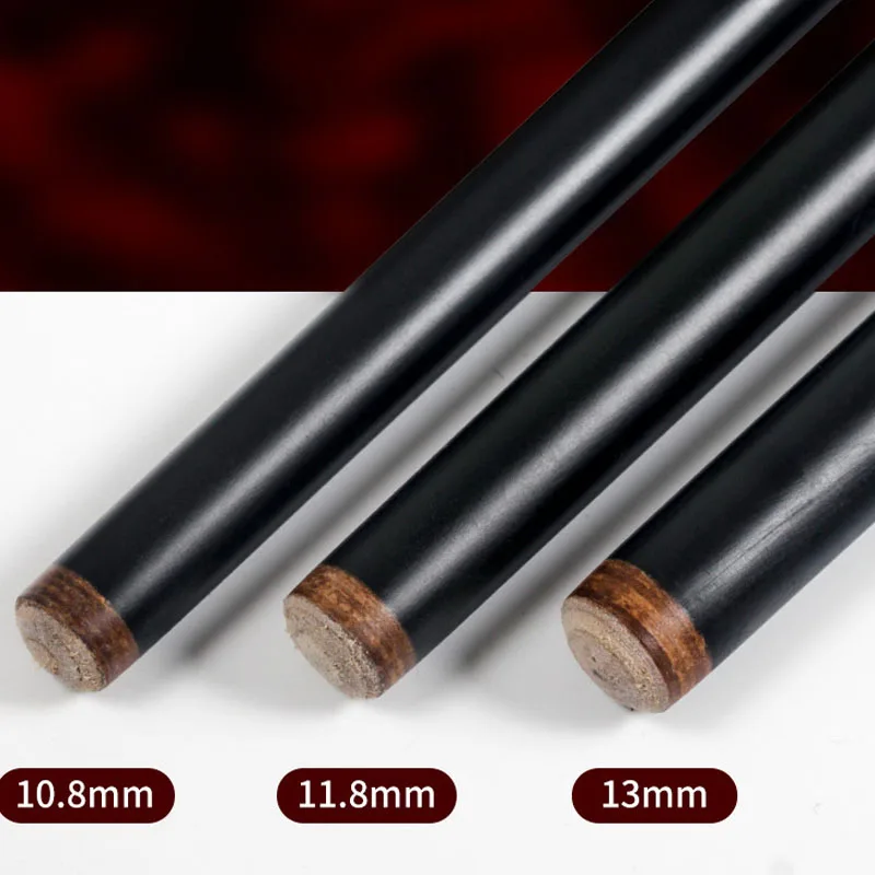 Poinos New AV Billiard Pool Cue Stick with Black Paint Wood Shaft 13mm 11.8mm 10.8mm Tip Hard Pool Cue Case Set with ALL GIFTS