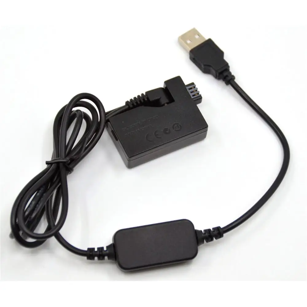 Power Bank 5V USB Cable Adapter + LP-E5 LPE5 dummy battery DR-E5 DC Coupler for Canon EOS 450D 500D 1000D XS XSi T1i