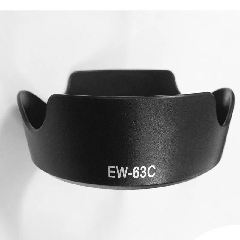 EW-63C Black/white Flower shape Lens Hood for canon EF-S 18-55mm f/3.5-5.6 IS STM