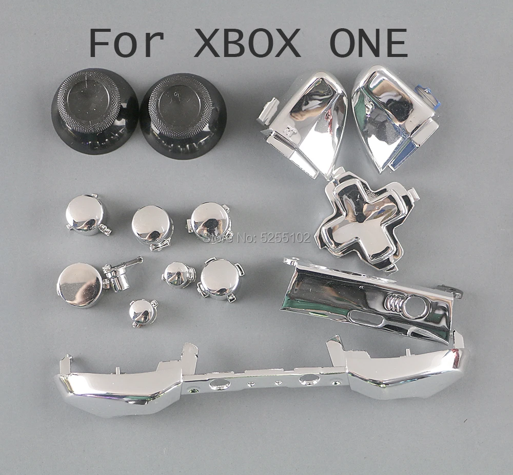 

30sets Chrome Plating Full Button Set Dpad RT LT RB LB ABXY Guide ON OFF Buttons For Xbox One Slim S Controller Gamepad Repair