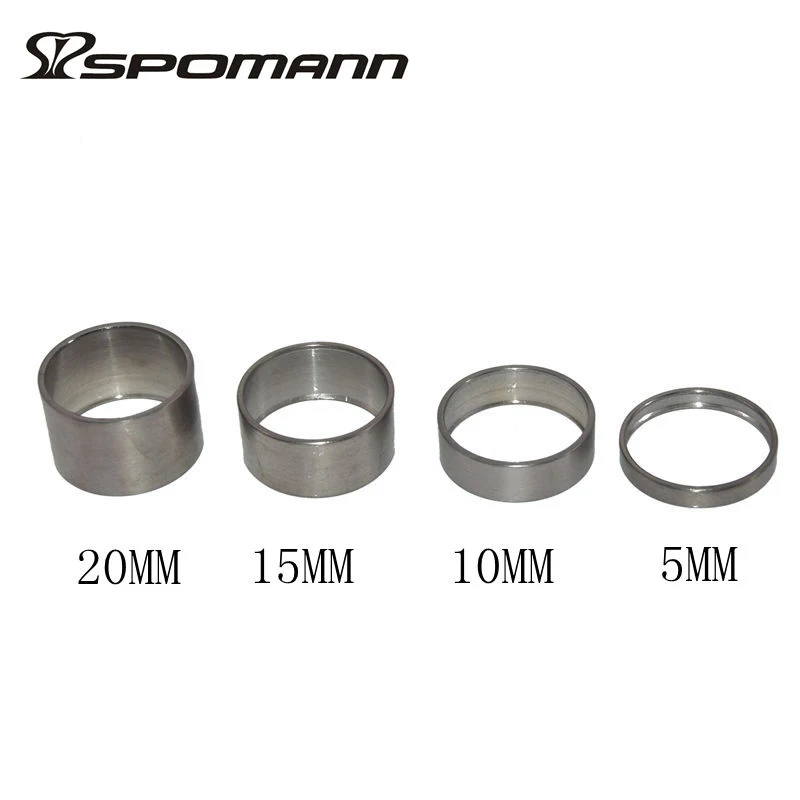 Newest ultralight Titanium alloy Road bike headsets washer Titanium bicycle stem spacer 5/10/15/20mm Mountain MTB part