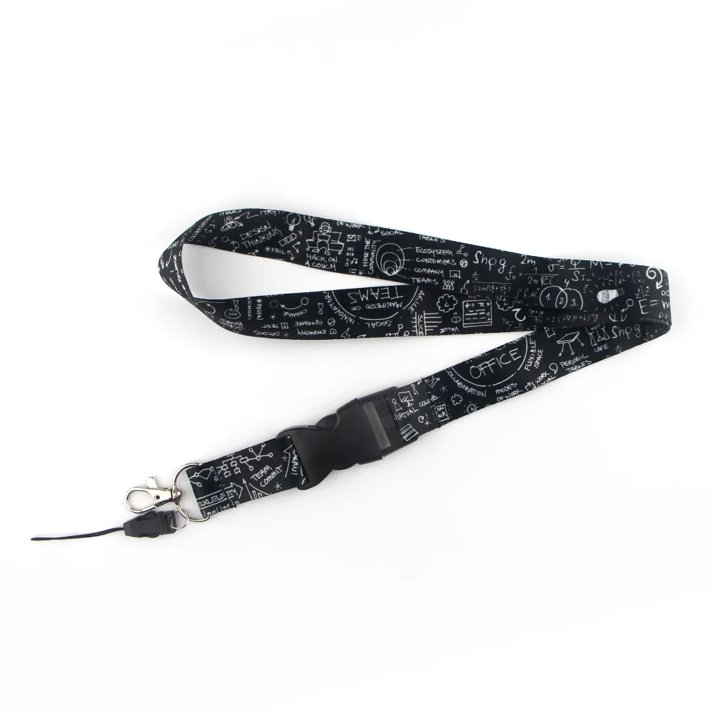 Ransitute R853 Mathematical Equations Key Chain Lanyard Gifts For Child Students Friends Phone USB Badge Holder Necklace