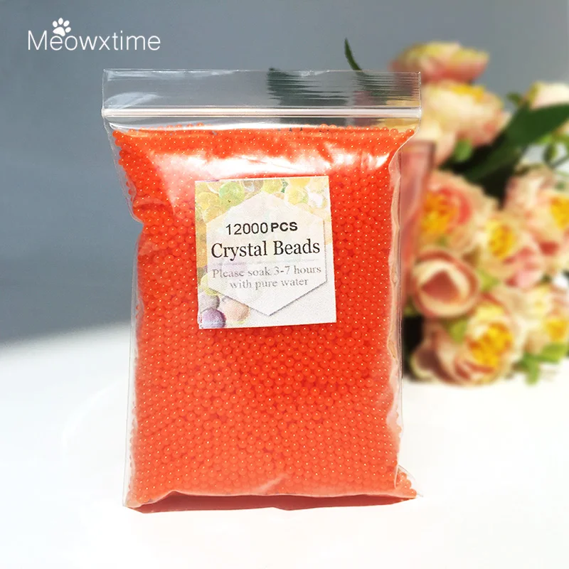 12000pcs/bag orbiz Crystal Soil Hydrogel Gel Polymer Water Beads Flower/Wedding/Decoration Growing Water Balls gift