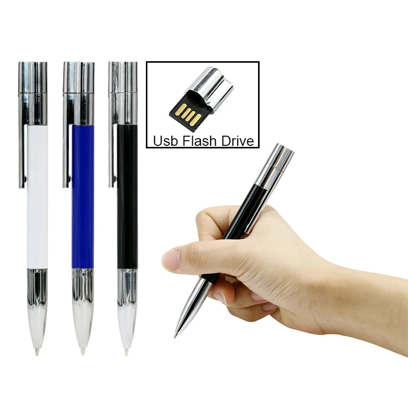 USB Flash Drive Pen Drive 16BGB 8GB 4GB Pendrive Ballpoint Pen USB Memory Stick Flash Memoria USB Storage Customize Logo Gift