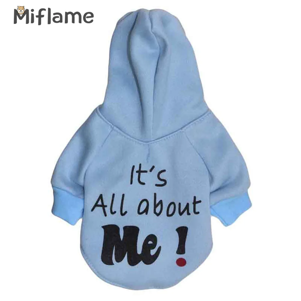 Miflame 2021 Fashion Puooy Clothing Letter Printed Small Dogs Clothes For Pets Hoodies Pomeranian Spitz Winter Pets Cats Outfits