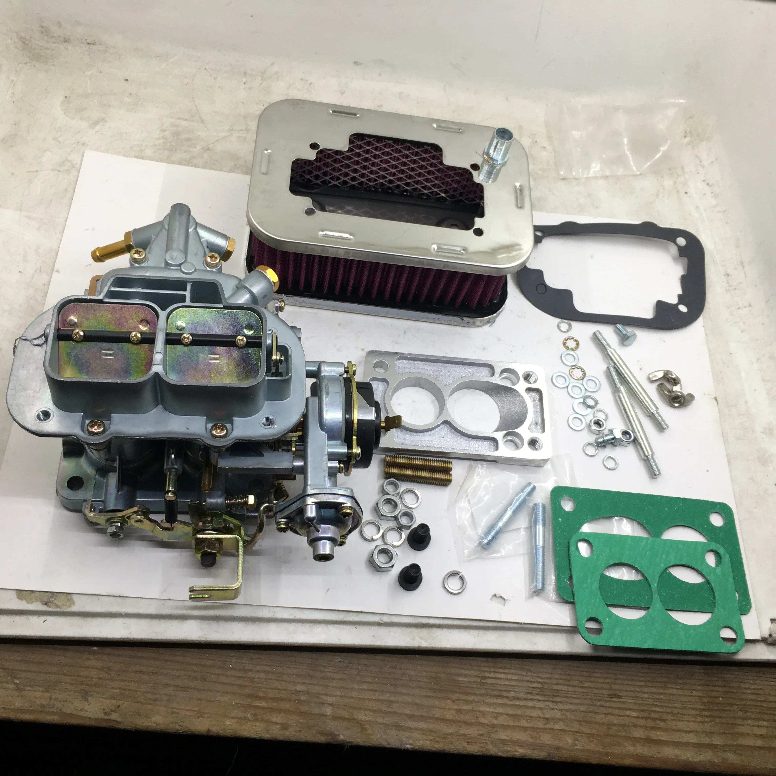 SherryBerg carb kit Vergaser Weber 32/36 DGEV EMPI fajs Vergaser + air filter + Adapter Kit FÜR NISSAN PICKUP 521/620/720 l16