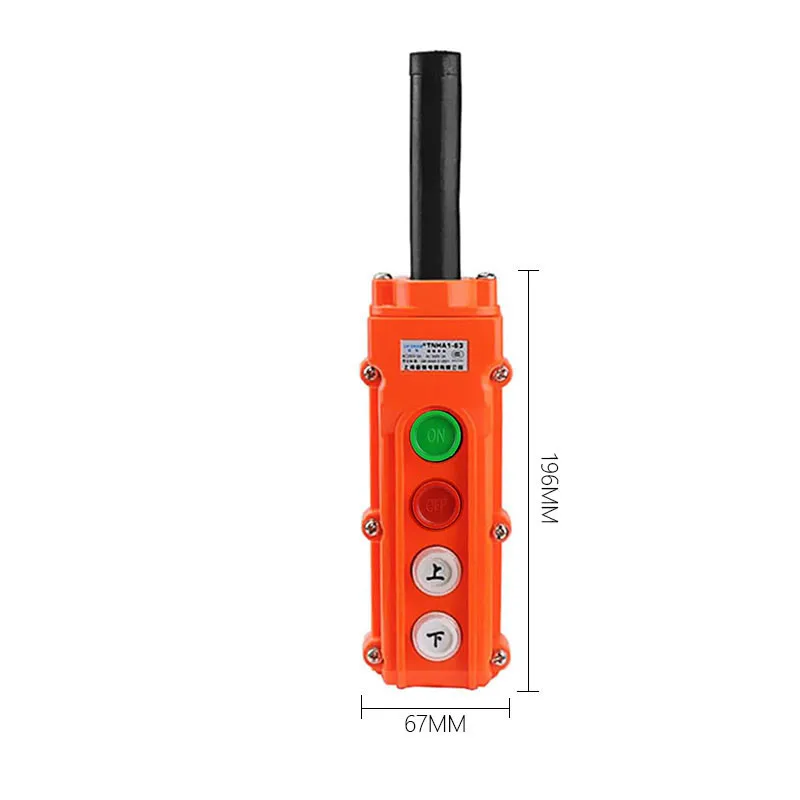 COB-61A COB-62A COB-63A COB-64A Przeciwdeszczowy przełącznik sterowania dźwigiem przycisk podnoszenia uchwyt operacyjny wciągnika elektrycznego