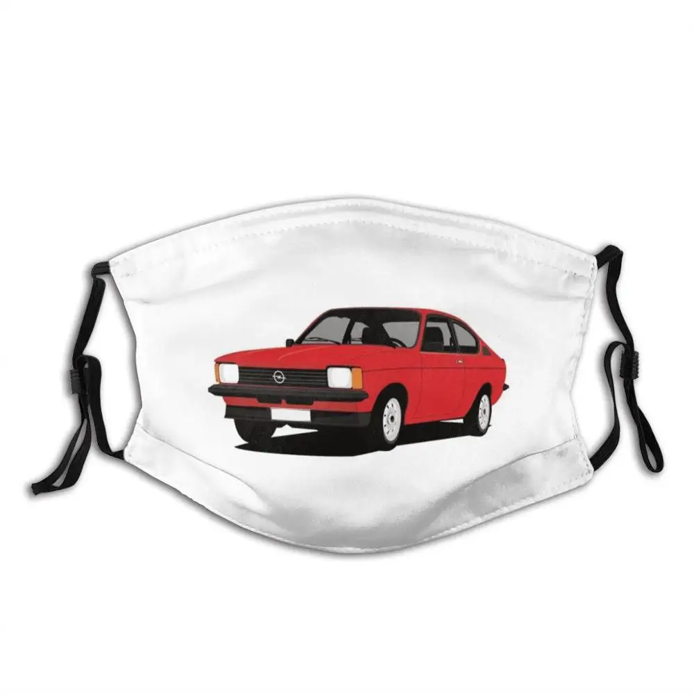 

Opel Kadett C Coupé Red Illustration Print Washable Filter Anti Dust Mouth Mask 70S Cars Opel Kadett Kadett C German Car