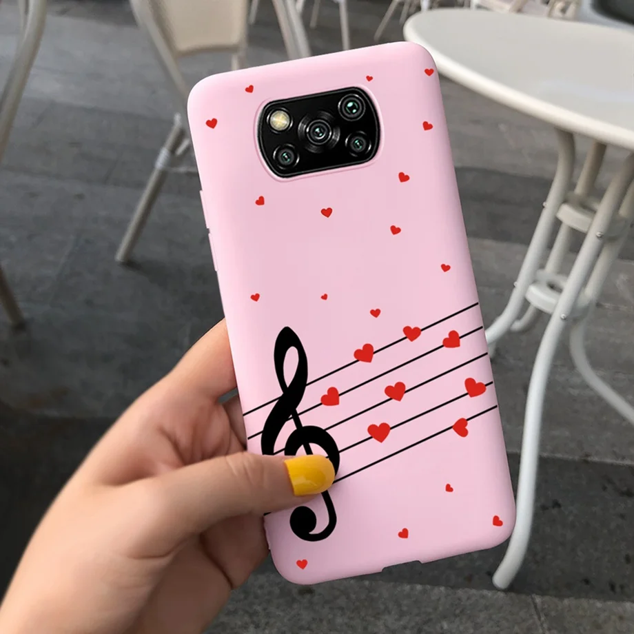 جراب هاتف شاومي بوكو X3 NFC Xiomi Poco X3 Pro جراب PocoX3 ممتص للصدمات زوجين جذاب على شكل قلب جميل حافظة هاتف Poco X 3 PRO 6.67 "Shell