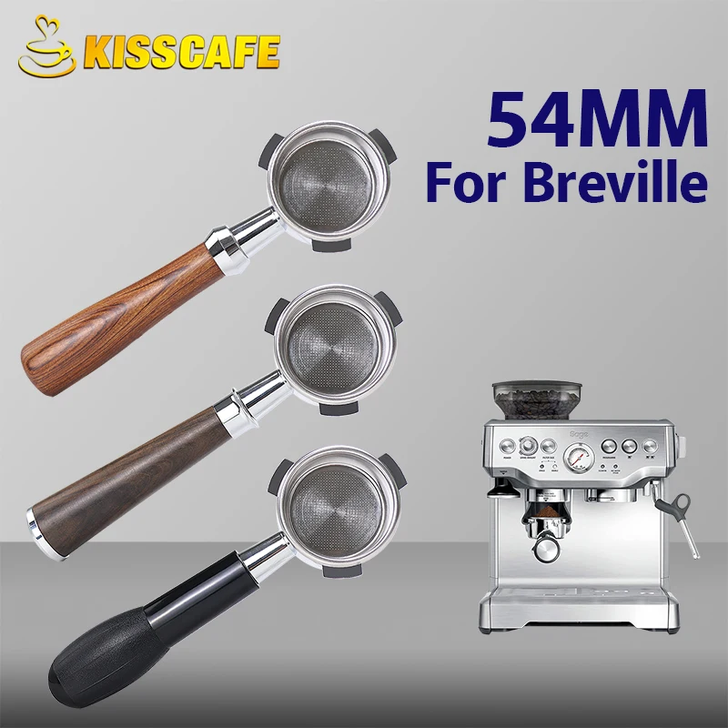 커피 바텀리스 포타필터, 세이지 브레빌 870 878 880 필터 바구니 교체, 에스프레소 머신, 바리스타 액세서리, 54mm