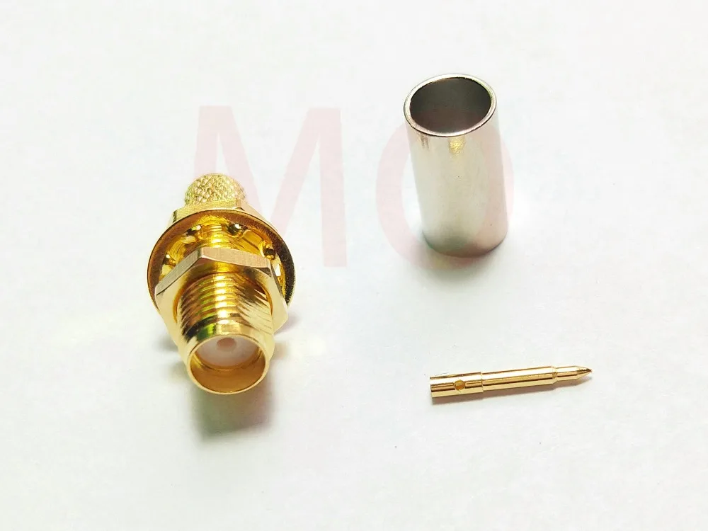 

brass RP SMA Female Crimp Connector for Coaxial RG58 LMR195 cable adapter New