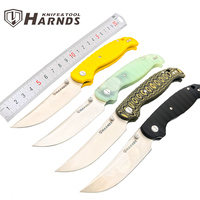 Harnds 14C28N Blade Folding Knife G10 Handle Outdoor Camping survival knives Tactical EDC Pocket Knife CK3501 Giant silkworm