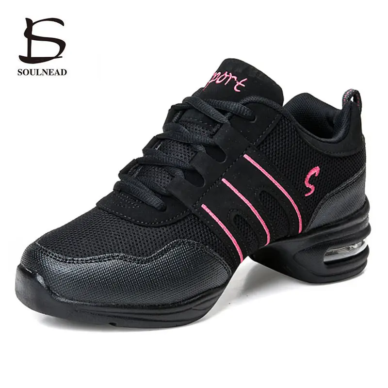 Jazz Dance Shoes Women Sneakers Modern Dancing Children Kids Mesh Soft Outsole Sports Hip Hop Waltz Ballroom Casual Shoes Female