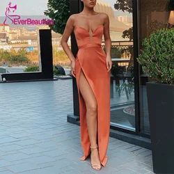 Elegant Evening Dress Sweetheart Strapless Party Gown Long Side Split 2020 Formal Party Abendkleider Sexy Vestido De Noite