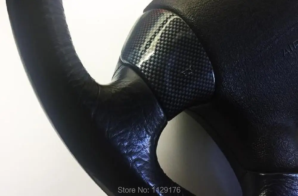 Carbon Fiber Style Steering Wheel Horn Replacement Cap Cover For VW Golf Jetta Vento MK3 / Polo 6N