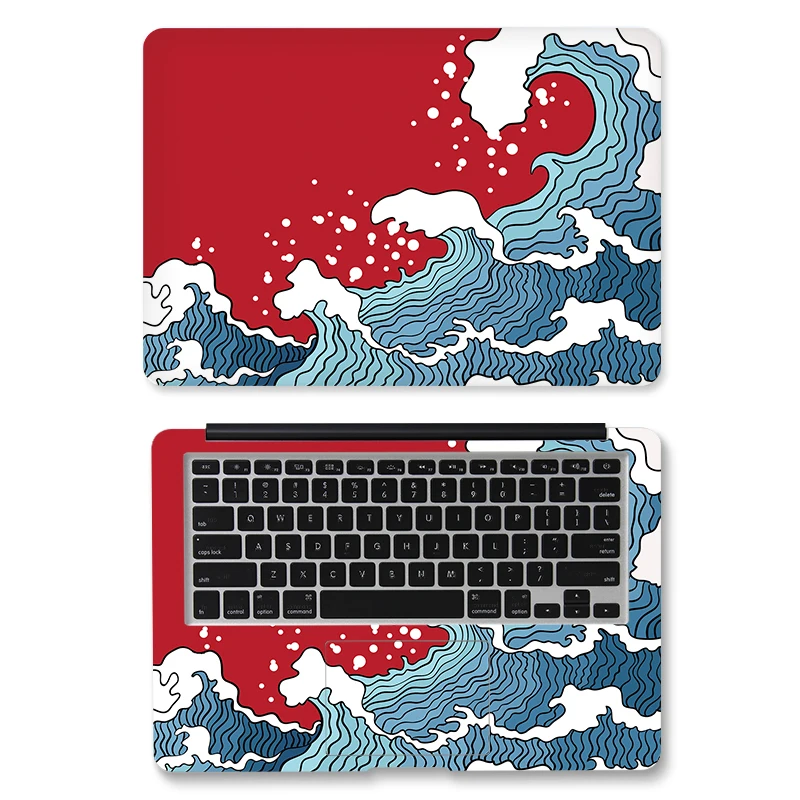 Autocollant Vinyle Réutilisable Pour Ordinateur Portable 12-15.6" - Protection Anti-Rayures, Motif Artistique (Lot 2+1)